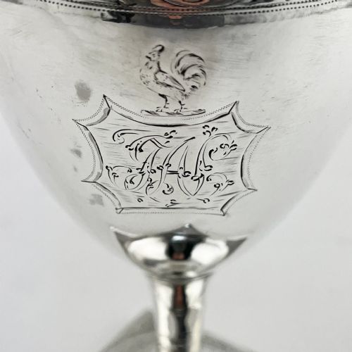 GEORGIAN STERLING SILVER GOBLET WITH VASE SHAPED BODY - ADDITIONAL PHOTO 1