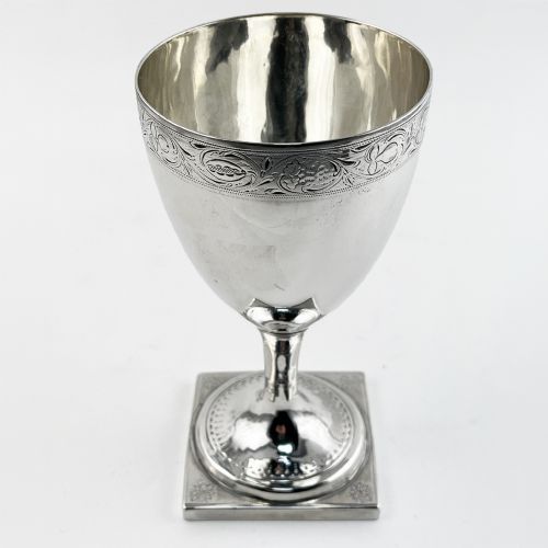 GEORGIAN STERLING SILVER GOBLET WITH VASE SHAPED BODY - ADDITIONAL PHOTO 2
