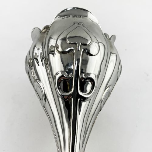 UNUSUAL PAIR OF ART NOUVEAU STYLE STERLING SILVER VASES - ADDITIONAL PHOTO 4