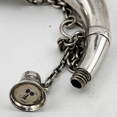SAMPSON MORDAN CO HUNTING HORN VINAIGRETTE OR SCENT BOTTLE - ADDITIONAL PHOTO 3