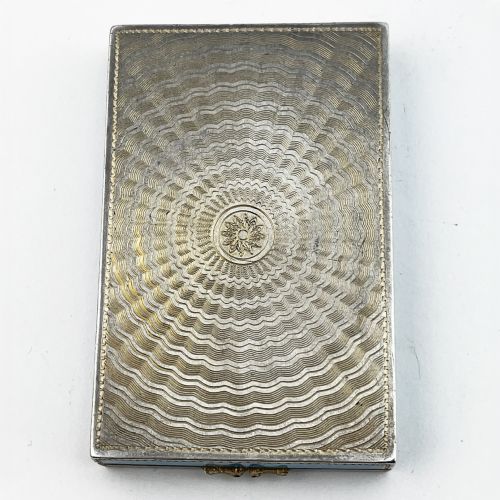 CONTINENTAL STERLING SILVER AND ENAMEL CARD OR CHEROOT CASE - ADDITIONAL PHOTO 6