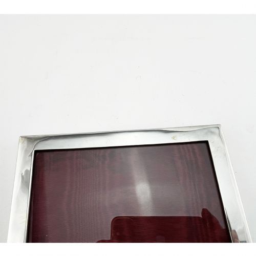 STERLING SILVER RECTANGULAR PHOTO FRAME WITH PLAIN BORDER - ADDITIONAL PHOTO 4