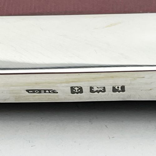 STERLING SILVER RECTANGULAR PHOTO FRAME WITH PLAIN BORDER - ADDITIONAL PHOTO 5