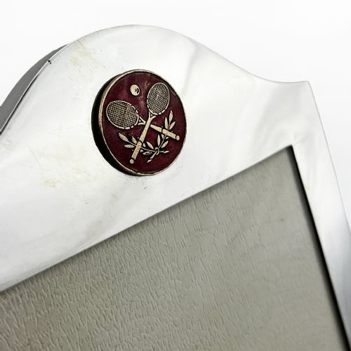 TENNIS RELATED STERLING SILVER PHOTO FRAME - ADDITIONAL PHOTO 1