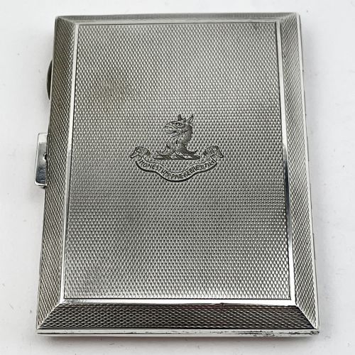 PINK ENAMEL STERLING SILVER CARD OR CHEROOT CASE - ADDITIONAL PHOTO 1