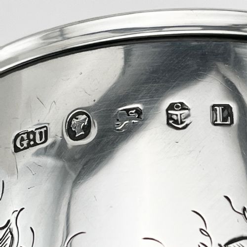 PRETTY GEORGE UNITE VICTORIAN STERLING SILVER GOBLET - ADDITIONAL PHOTO 5