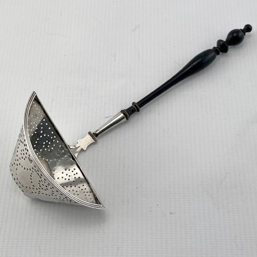dutch bernard muller sterling silver tea strainer - CATEGORY: ANTIQUE SILVER - DATED 1900