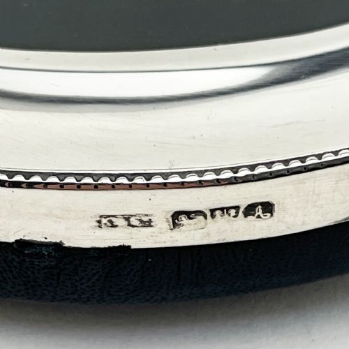 PRETTY EDWARDIAN ROUND STERLING SILVER PHOTO FRAME - ADDITIONAL PHOTO 4
