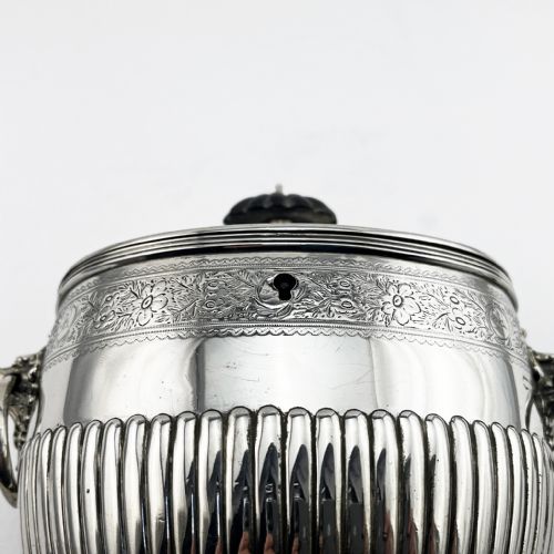 GOOD QUALITY AND GAUGE VICTORIAN STERLING SILVER TEA CADDY - ADDITIONAL PHOTO 7
