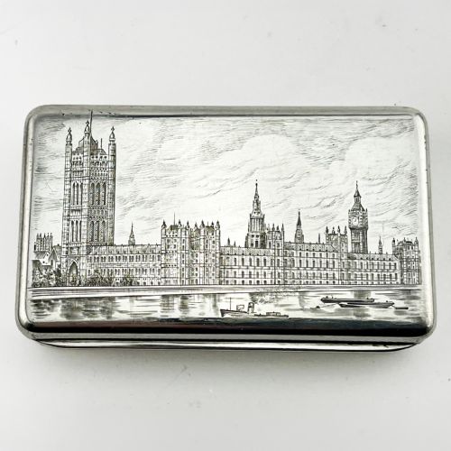 ASPREY CO LTD STERLING SILVER TRINKET OR SNUFF BOX - ADDITIONAL PHOTO 1