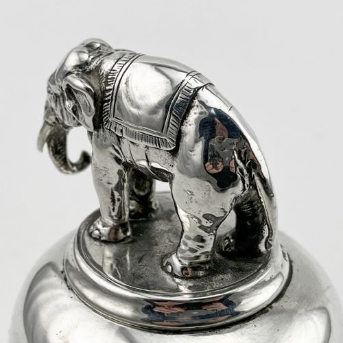 UNIQUE 225 TROY OZ VICTORIAN STERLING SILVER TABLE BELL - ADDITIONAL PHOTO 3