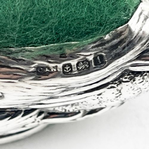 EDWARDIAN STERLING SILVER DUCK PIN CUSHION - ADDITIONAL PHOTO 2