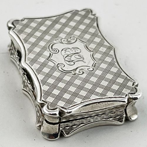 NATHANIEL MILLS EARLY VICTORIAN STERLING SILVER VINAIGRETTE - ADDITIONAL PHOTO 1
