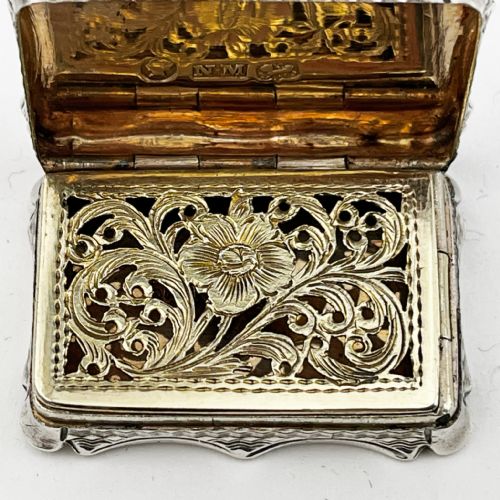 NATHANIEL MILLS EARLY VICTORIAN STERLING SILVER VINAIGRETTE - ADDITIONAL PHOTO 6