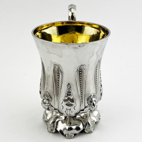 EARLY VICTORIAN STERLING SILVER CHRISTENING MUG - ADDITIONAL PHOTO 1