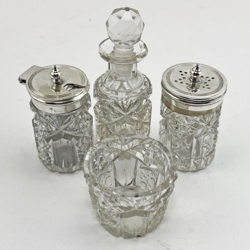 UNUSUAL VICTORIAN SILVER PLATED VINTAGE CAR CRUET SET - ADDITIONAL PHOTO 2
