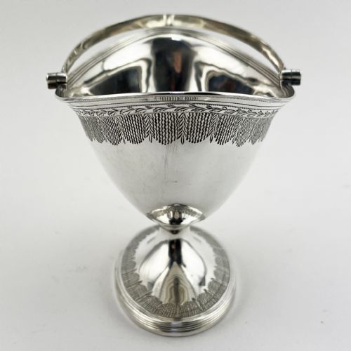 HENRY CHAWNER GEORGIAN STERLING SILVER SUGAR BASKET - ADDITIONAL PHOTO 3