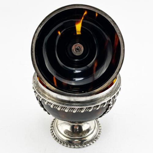 VICTORIAN TORTOISESHELL AND STERLING SILVER MOUNTED STRING OR THREAD HOLDER - ADDITIONAL PHOTO 3