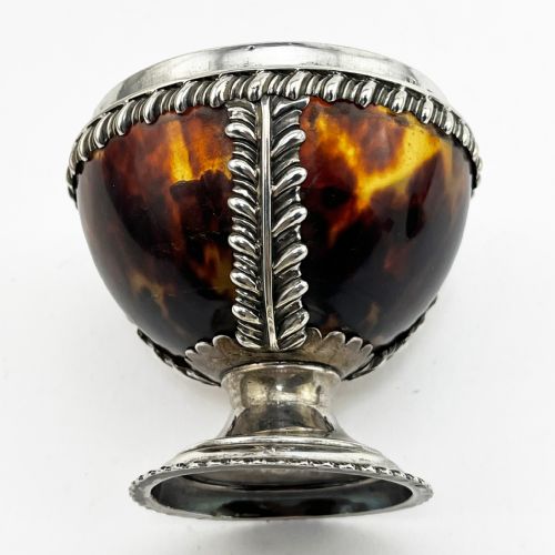 VICTORIAN TORTOISESHELL AND STERLING SILVER MOUNTED STRING OR THREAD HOLDER - ADDITIONAL PHOTO 7