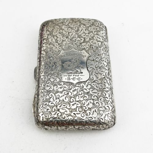 UNUSUAL STERLING SILVER CASED SET OF MATCHING SMOKERS CASES - ADDITIONAL PHOTO 3
