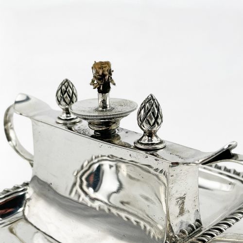 EDWARDIAN 9 TROY OZ STERLING SILVER TABLE CIGAR LIGHTER - ADDITIONAL PHOTO 1