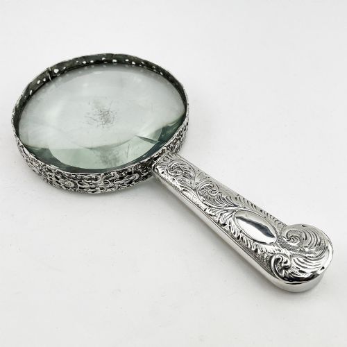 Victorian Sterling Silver Magnifying Glass