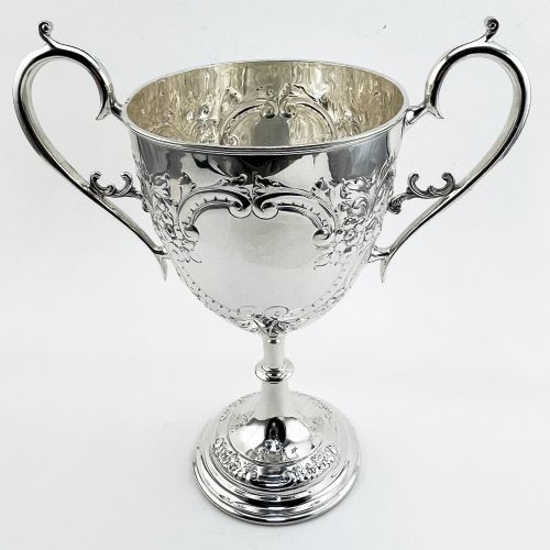 Impressive Vase Shaped Victorian Silver Plated Trophy Cup