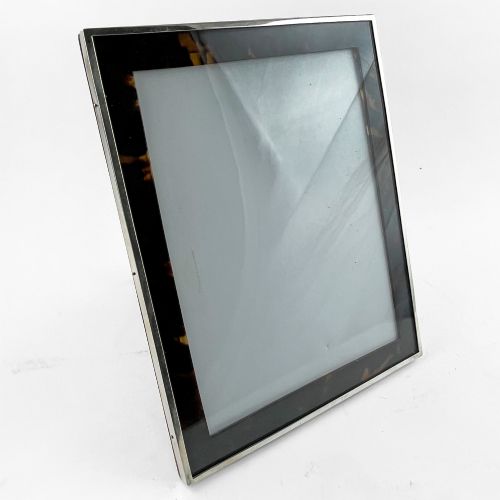 Stylish Tortoiseshell and Sterling Silver Photo Frame