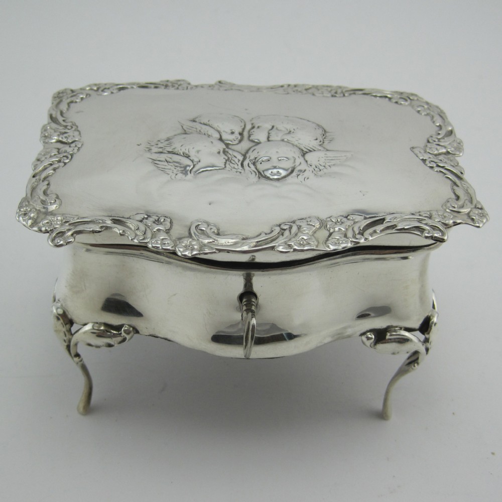 Reynolds Style William Comyns Silver Dressing Table Box