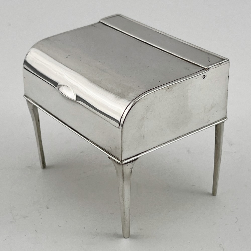Silver Trinket Box in the Shape of a Writing Desk