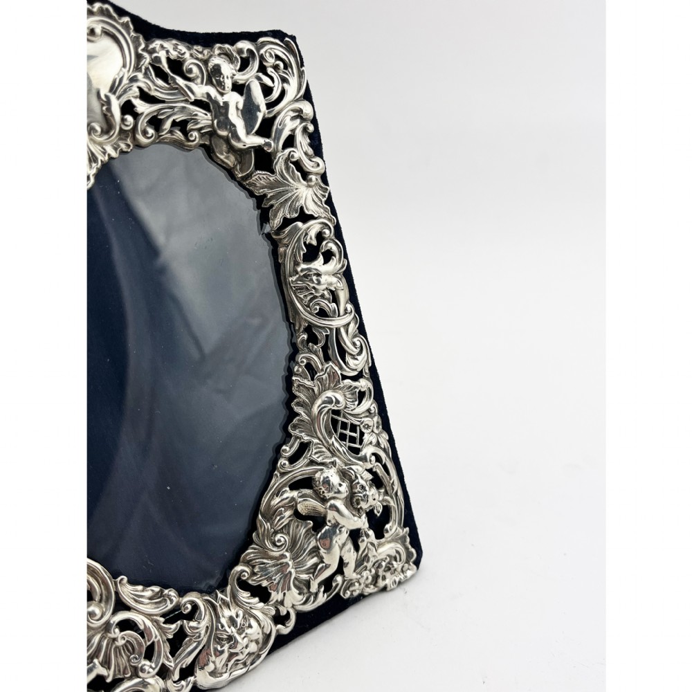 Decorative William Comyns Victorian Sterling Silver Photo Frame View II