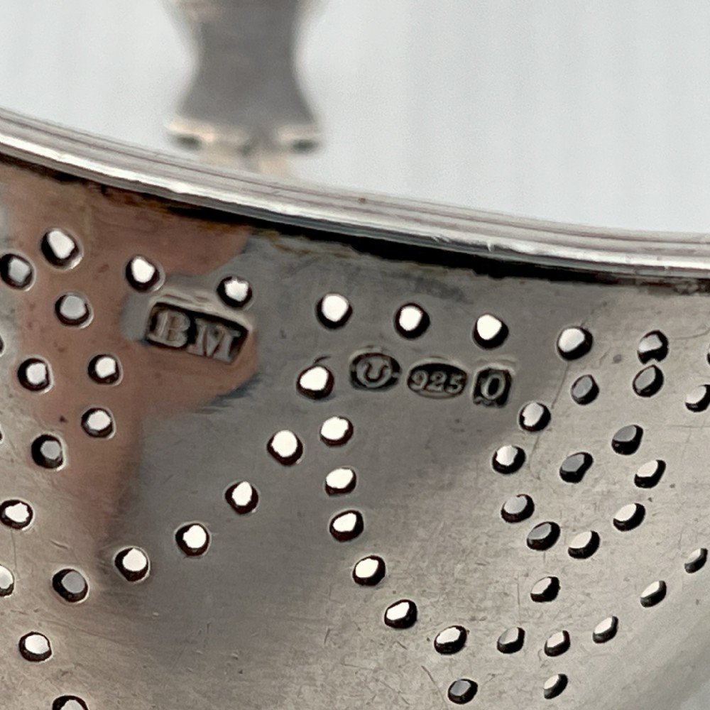 Dutch Bernard Muller Sterling Silver Tea Strainer View IV