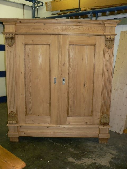 Large Antique Pine Wardrobe