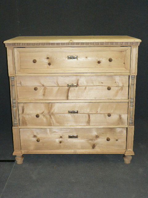 Large Antique Pine Chest of Drawers