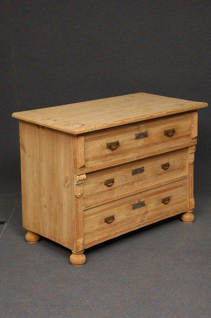 Small Antique Pine Chest of Drawers