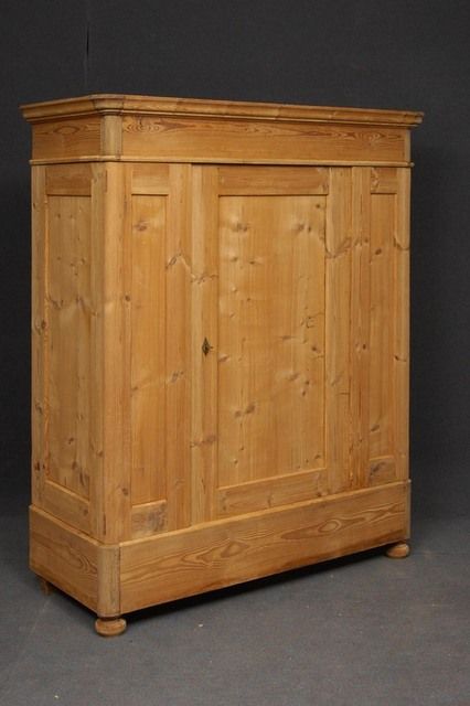 Antique Pine Wardrobe with One Door