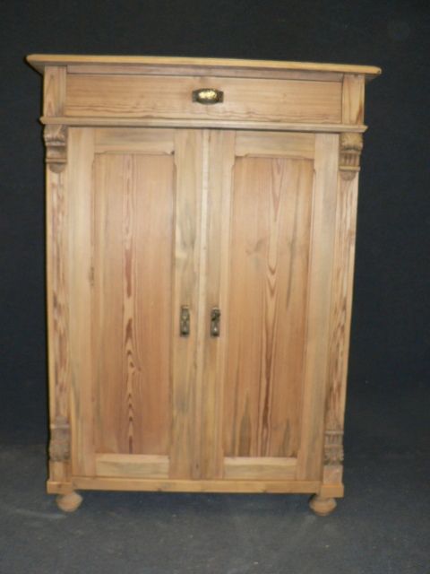 Large Antique Pine Cupboard with a Top Drawer.