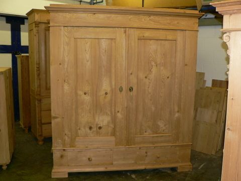 Very Large Antique Pine Wardrobe