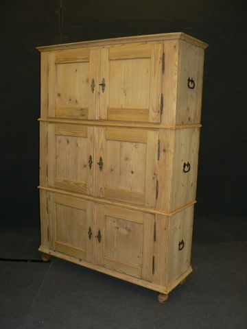 Antique Pine Storage Cupboard. (Stack of 3 Cupboards)
