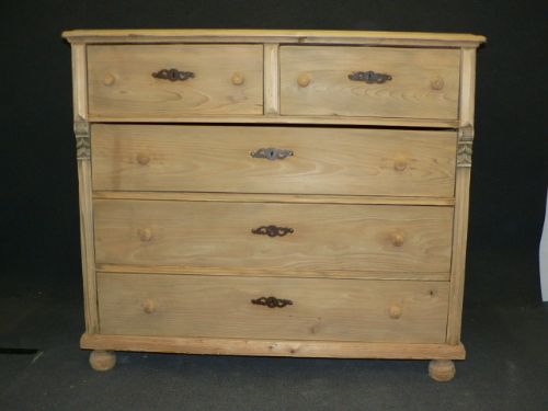 Large Antique Pine Chest of Drawers