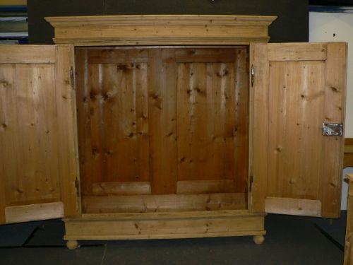 Very Large Antique Pine Wardrobe
