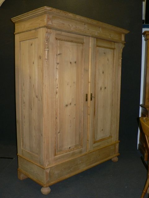 Large Antique Pine Wardrobe Which Totally Dismantles for Delivery.
