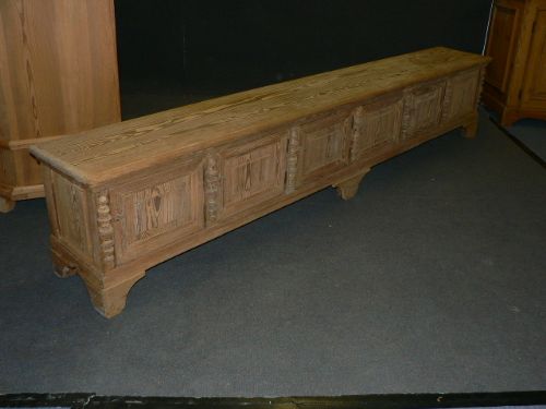 Very Long Antique Pine Bench - Cupboard.