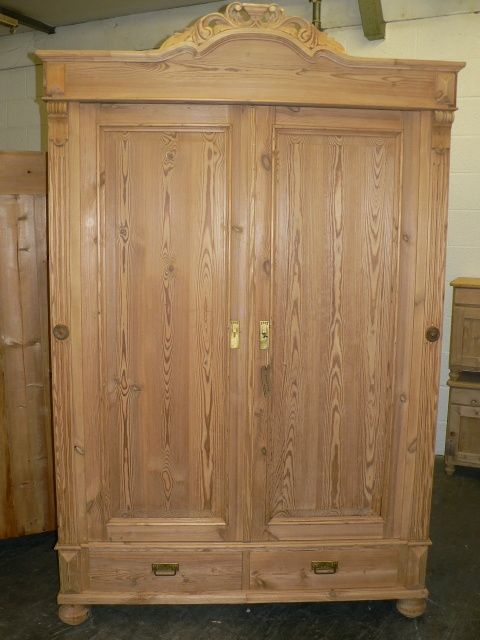 Large Antique Pine Wardrobe