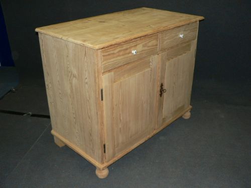Antique Pine Cupboard with 2 Drawers.