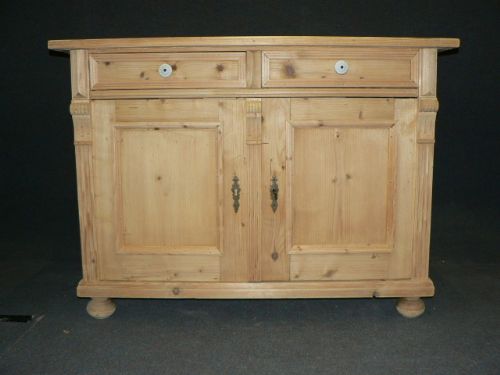 Large 2 Door Antique Pine Dresser Base