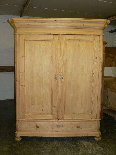 Antique Pine Wardrobe Which Dismantles for Delivery.