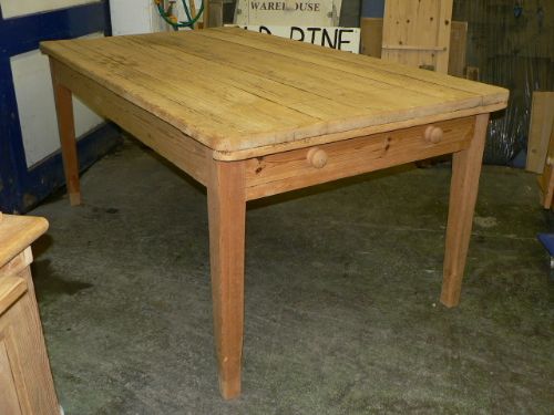Old 6ft Pine Table with 2 Drawers