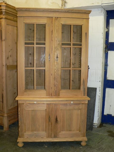 Antique Pine Glazed Cabinet