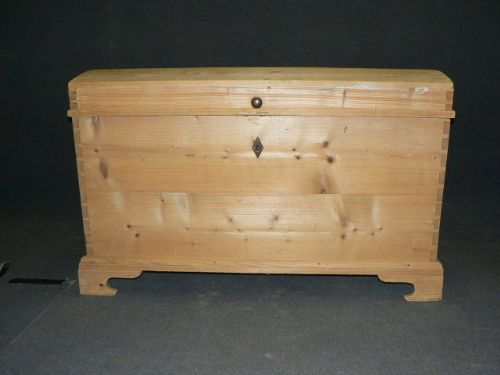 Large Antique Pine Dome Top Blanket Box